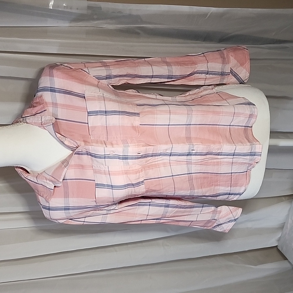Arizona Jean Co Big Girls Plaid Shirt Size L/14